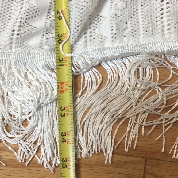 One size white lace open drape kimono - Picture 9 of 10